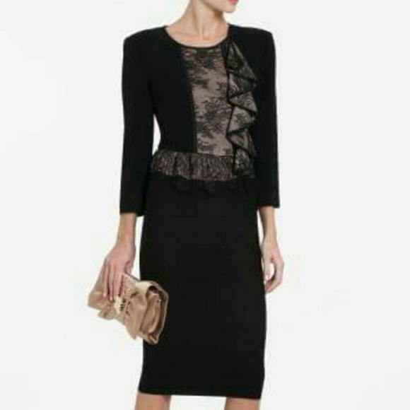 BCBG ‘Cassidel’ Lace 3/4 Sleeve Ruffle Jacket